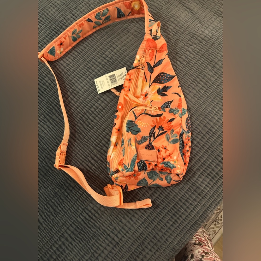 Vera Bradley Orange Floral Crossbody Bag
